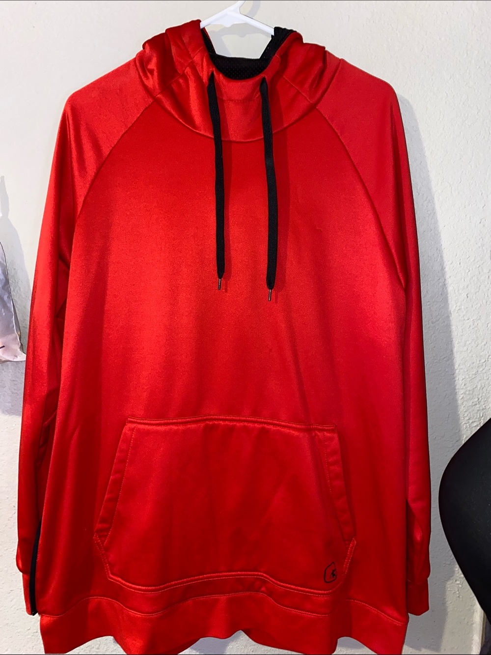 And1 Red Crewneck Hoodie with Black Drawstrings